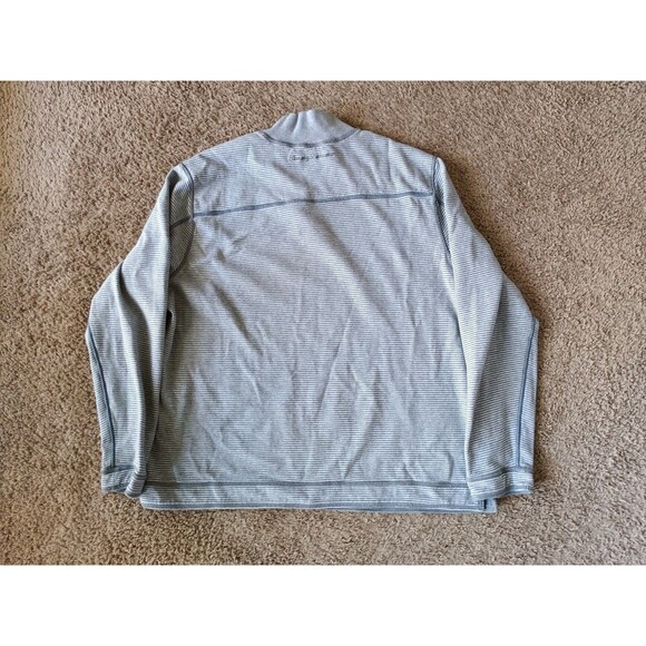 Tommy Bahama Half Zip Pullover Sweatshirt Men's Medium Reversible Grey - Picture 4 of 9